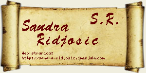 Sandra Riđošić vizit kartica